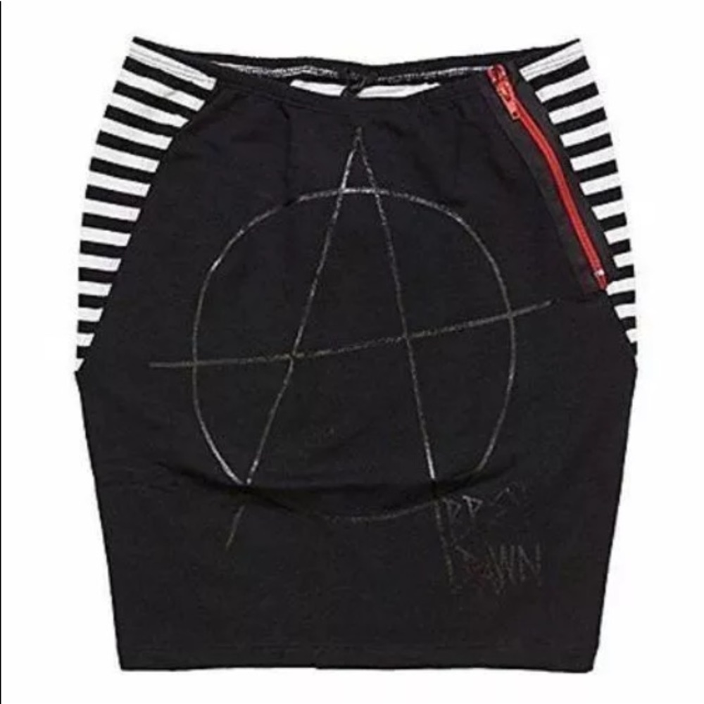 Abbey Dawn Romper Avril Lavigne Stomper Punk Rock Goth Short Skirt Stripes Mini